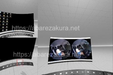 Meta Quest3でのMeta Quest Link時のVRサンプル動画の再生画像です