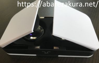 折りたたみ式ゴーグルを展開