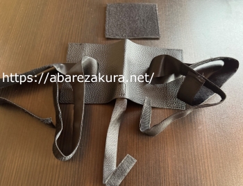 布で作った作った電オナホルダーの全体図