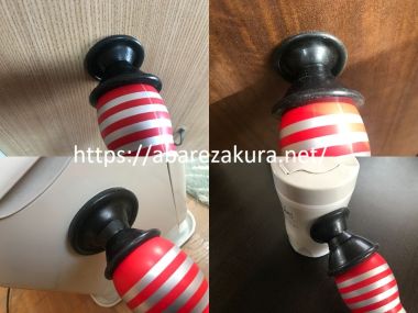「腰振り再現できちゃいます。」でテンガを吸いつけた
